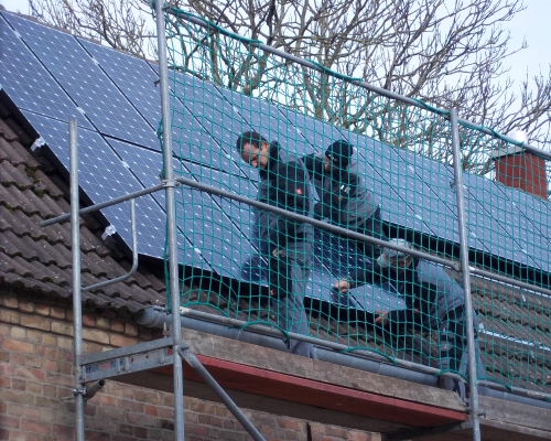 Installation der Solaranlage